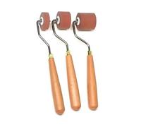 1 / 3Pcs Rubber Brayer Rollers for Crafting, Wood Handle Rubber Rollers for Printmaking, Roller Painting Tool Printmaking Supplies