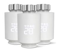 1-3pcs Smart Radiator Thermostat, Smart Thermostat Radiator Valve, with App Control, Timer, Child Lock, Voice Control, Multi Room Control, Compatible with Multiple Smart Home Devices (3pcs)