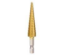 1/3pcs Step Drill Bit 3/16-1/2 1/4-3/4 1/8-1/2 Hex Shank Cone Bits For Wood HSS Straight Core Drill Bit Titanium Coated Pagoda Drill(1pc 1 8-1 2)