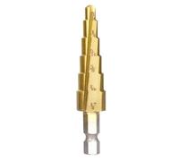 1/3pcs Step Drill Bit 3/16-1/2 1/4-3/4 1/8-1/2 Hex Shank Cone Bits For Wood HSS Straight Core Drill Bit Titanium Coated Pagoda Drill(1pc 3 16-1 2)