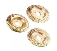 1/3Pcs Wood Grinding Wheel for Angle Grinder, Carbon Steel Arc/Flat/Bevel Disc, Rotary Sanding & Carving Abrasive Tool Set for Woodworking(3Pcs-Set)