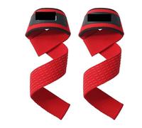 1/3sets Weight Lifting Straps Anti-Slip Silicone Wrist Strength Training Deadlifts Hand Grips Weight Lifting Straps(Red)
