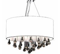 1/3x Chandelier with 85 Crystals Chandelier Lamp Pendant Black/White vidaXL