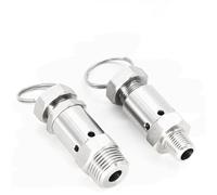 1/4 1/2 Inch Stainless Steel 304 Sanitary Adjustable Air Release Pressure Relief Safety Valve 1Pcs(1/4",0.4mpa)