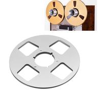 1/4 10.5 Inch Empty Takeup Reel, 4 Holes Reel to Reel Recording Empty Take Up Tape, Aluminum Alloy Empty Disc Opening Machine Parts for Tape Player (Silver)