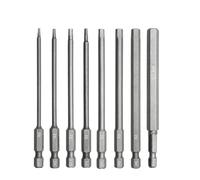 1/4" 100mm Hex Shank Head 8Pcs SAE Metric Allen Wrench Screwdriver Socket Bit Metric Magnetic Screwdriver Bits Set