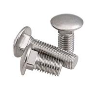 1/4-20 A2 Stainless Steel Carriage Bolt Coach Bolt,Square Neck,Right Hand Threads,10-pieces (1/4-20 x 1-1/4")