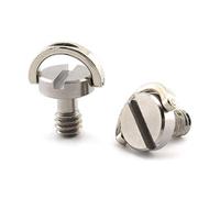 1/4"-20 D-Ring Camera Fixing Screw, SDTC Tech 2 Pack D Shaft Quick Release Plate Mounting Screws 10mm Length for Camera Tripod/Monopod (Stainless Steel)