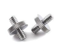 1/4"-20 Male to 1/4"-20 Male Thread Camera Tripod Screw Adapter, SDTC Tech 2 Pack Camera Screws Converter Connector for Quick Release Plate Mounting