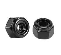 1/4-20 Nylon Insert Hex Lock Nuts 50Pcs 304 Stainless Steel Locknuts, Hex Drive, Bright Finish, Black Oxide by SG TZH