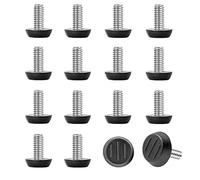 1/4-20‘‘UNC Thread Adjustable Furniture Levelers Table Feet Screw in Threaded, Screw on Chair Foot Glides Leveling for Tables, Chairs, Furniture Legs-16 Pcs (1/4-20UNC-16PCS)