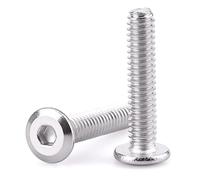 1/4-20 x 1-1/2" Hex Socket Head Cap Screws, 304 Stainless Steel 18-8, Chamfered Countersunk Machine Screws for Furniture, Binding, Machinery, Automotive, DIY Projects, 50 PCS