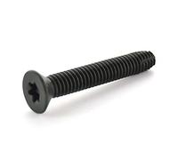1/4-20 x 2 1/4 Flat Head Floorboard Thread Cutting Screws, Type F, (Star - Six Lobe Drive), Black Phosphate Finish, Countersunk, T-30 Drive (Carton: 10pcs) Alloy Steel