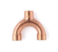 1/4" 3/8" 1/2" 16 19 22 25 28.6 32 35 38 42mm Reducer Y Shaped 3 Way Splitter Copper End Feed Solder Fitting Air Conditioner(9.52x6.52mm CD-22)