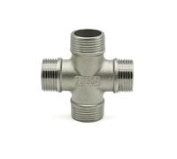 1/4" 3/8" 1/2" 3/4" 1" 1-1/4" 1-1/2" 2" BSP 304 Stainless Steel Female Male Cross Threaded Butt Adapter Pipe Fittings(Male Cross 2")