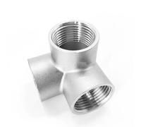 1/4" 3/8" 1/2" 3/4" 1" 1-1/4" 1-1/2" 2" BSP Female 3 4 5 Ways Corner Cross 304 Stainless Steel Pipe Fitting Connector Water Gas(Color:3 Ways,Size:BSPT Female_1/2")