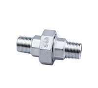 1/4" 3/8" 1/2" 3/4" 1" 1-1/4" 1-1/2" 2" BSP Male*Male Thread 304 Stainless Steel Union Pipe Fitting Connector Coupler Cheerfully (Size : 3/4 inch) Barb Fittings