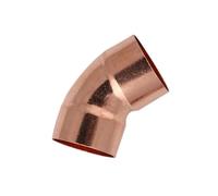 1/4" 3/8" 1/2" 3/4" 1" 10 15 16 19 22 25.4 28mm ID Copper End Feed Solder 45 Degree Elbow Fitting Coupler for Air Condition(ID 16mm Wall 1.2mm)