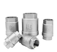 1/4" 3/8" 1/2" 3/4" 1" 2"-4" BSPT Female 201 304 316 Stainless Steel One Way No-Return Check Vertical Valve Hard Or Soft Seal(DN80 3 Inch BSP)