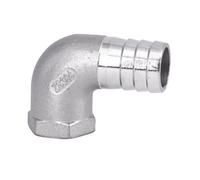 1/4" 3/8" 1/2" 3/4" 1" -2" BSP Female 8 10 12 13 15 20 25-50mm Hose Barb Elbow 90 Deg 304 Stainless Steel Pipe Fitting Connector(Size:1 BSP - 32MM_Elbow)