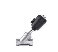 1/4" 3/8" 1/2" 3/4" 1" -2" BSPT Female Y Shaped 304 316 Stainless Steel Pneumatic Actuated Angle Seat Valve Steam Gas Oil Water(Bspt Ss304-c-double Acting,DN25 Actuator-63mm)