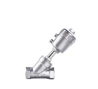 1/4" 3/8" 1/2" 3/4" 1" -2" BSPT Female Y Shaped 304 316 Stainless Steel Pneumatic Actuated Angle Seat Valve Steam Gas Oil Water(Bspt Ss316l-b-close,DN20 Actuator-50mm)