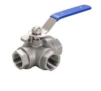 1/4" 3/8" 1/2" 3/4" 1" -2" Female Full Port T L Tee 3 Ways 304 316 Stainless Steel Ball Valve Connector Water Gas(1-1/2",NPT_SS304 Heavy Duty_L Port)