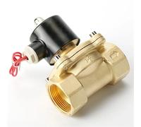 1/4 3/8 1/2 3/4 1 2 Inch Brass Electric Solenoid Valve DC12V DC24V AC220V 110V Normally Closed 1Pcs(1/2",NPT_24VDC)