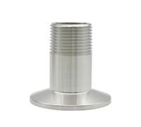1/4 "3/8" 1/2 "3/4" 1 "2" Male and Female Thread Adapter 304/316 Stainless Steel Three-clamp Self-Made(SS304,1 inch Ferrule64)