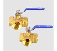 1/4" 3/8" 1/2" 3/4" 1" Female Brass Full Port T-Port L-Port 3 Way Ball Valve Connector Adapter(1/2",L-Type)