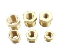 1/4" 3/8" 1/2" 3/4" 1" NPT BSPT Male X Female Reducer Bushing Brass Pipe Fitting Connector Water Gas Oil Fuel Home Garden(1 pcs,3/8 BSPT-1/8 NPT_M to F)