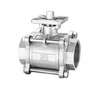 1/4" 3/8" 1/2" 3/4" 1" SS304 Stainless Steel High Platform Three Piece Ball Valve Female Thread DN8/DN10/DN15/DN20/DN25(1.25 Inch)