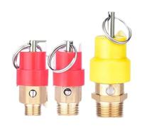 1/4'' 3/8" 1/2" BSP 1/3/4/5/6/7/8/10KG Air Compressor Safety Relief Valve Pressure Release Regulator for Piping(2.5KG(0.25MPA),A Type RED Cap_1L4 BSP)