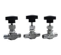 1/4" 3/8" 1/2" BSP NPT Female Male Straight Elbow 316L Stainless Steel Needle Throttle Valve 1000 PSI / 3000 PSI(F-F NPT 1l4)