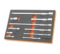1/4", 3/8" & 1/2" Drive Extension Set 10 Piece Franklin Tools XFWE10