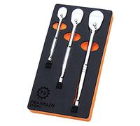 1/4" & 3/8" & 1/2" Drive Polished Ratchet Set 72 T 3 PCE Franklin Tools XFRP3
