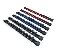 1/4" & 3/8" & 1/2" Drive Socket Organiser, 6 Pcs ABS Rail Set with 86 Clips | Portable Socket Holder Rails for Metric & SAE Sockets, Shallow & Deep Socket Storage for Tool Box, Garage & Workshop
