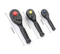 1/4, 3/8, 1/2 Inch Drive Ratchet Wrench Set with 72-Tooth Quick Release Head for Automotive Repair, Motorcycles and Household Tools(Black)