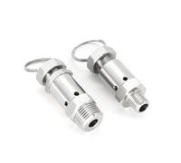 1/4 3/8 1/2 Inch NPT Male 0-4 4-8 8-10 Bar Adustable 304 Stainless Sanitary Spring Pressure Relief Safety Valve Air Compressor 1Pcs A(3/8",NPT_0-4 BAR Adjustable)