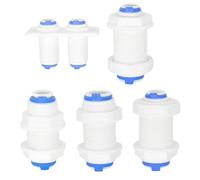 1/4" 3/8" 1/2" OD Straight Bulkhead Reverse Osmosis System Equal Hose Connection Coupling RO Water Plastic Quick Connector 4pcs(1l2-1l2)