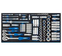 1/4" 3/8" 1/2" SOCKET&RATCHET SET, 84PC; 63540 (DRAPER TOOLS) Qty X 1