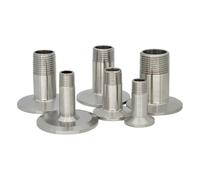 1/4 3/8 1/2Inch Male Threaded to Tri Clamp Ferrule 304 Stainless Steel Pipe Fitting 1Pcs(1l4x40mm)
