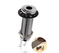 1/4" 6.35mm Brass Mono Guitar Bass Barrel Jack Socket Cylinder Input Output Jack with 3 Pins Metal Stereo Guitar Bass Barrel Output Jack Plug for Electric Guitar Bass (Silver)