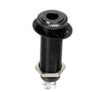 1/4" 6.35mm Brass Mono Guitar Bass Barrel Jack Socket Cylinder Input Output Jack with 3 Pins Metal Stereo Guitar Bass Barrel Output Jack Plug for Electric Guitar Bass (Gray)
