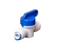 1/4" 6.35mm OD Tube Tap Shut Off Ball Valve Pom Quick Fitting Connector Compatible With Aquarium RO Water Filter Reverse Osmosis