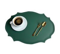 1/4/6PCS Shaped PU Placemat Set Kitchen Dining Table Pad Black Pink Green Place Mat Tableware Cafe for Kitchen Indoor Outdoor Party(Color5,30x43cm 4pcs)