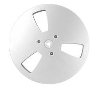 1/4 7 Inch Empty Tape Reel, 3 Holes Universal Wind Resistance Open Reel Sound Tape Empty Reel, Aluminum Take Up Reel to Reel for Recording Nab (Silver)