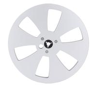 1/4 7 Inch Empty Tape Reel, Aluminum Alloy Open Reel Sound Tape Empty Reel for TEAC Universal 6 Holes Empty Take Up Reel to Reel Small Hub (Silver)