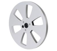 1/4 7 Inch Empty Tape Reel, Aluminum Alloy Universal Open Reel Sound Tape Empty Reel for Reel to Reel, Metal Replacement for TEAC Tape Recorder Opening Machine Parts (Silver)