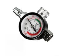 1/4" Air Pressure Regulator Valve with Gauge for Spray Painting, Aluminium Alloy Inlet Tail Regulating Tool, 48x60mm